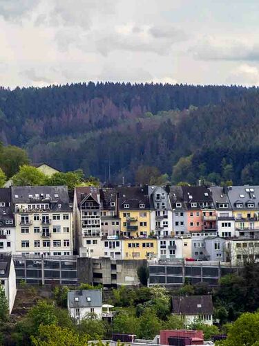 Blick über die Stadt Siegen, Deutschland.
